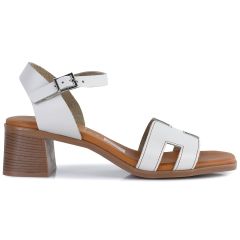 Leather beige heel sandal Oh my Sandals 5611