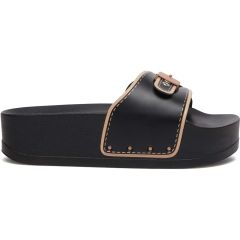SCHOLL μαύρη pool slide Pescura Moon Wedge